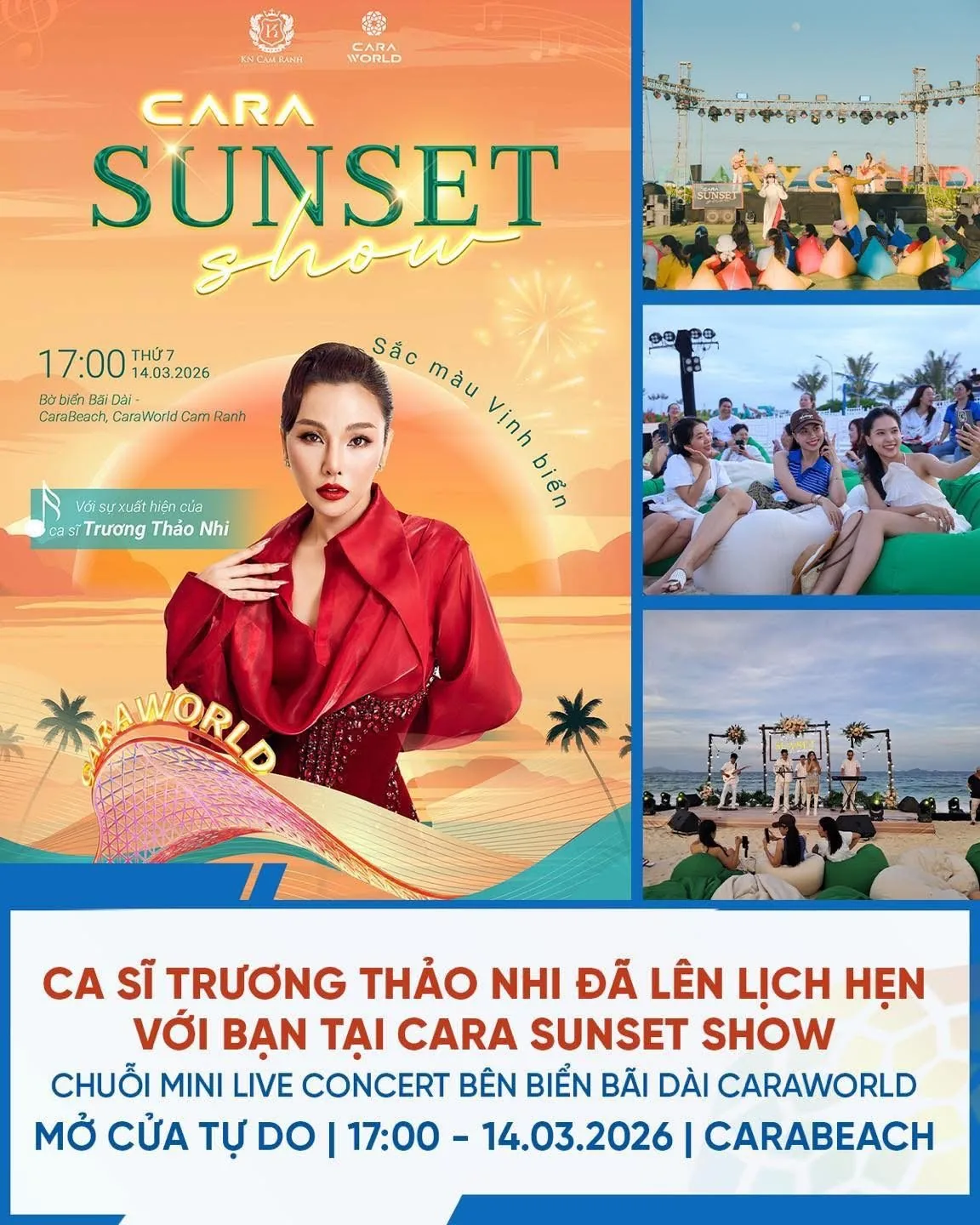 Cara Sunset Show — concert Trương Thảo Nhi bên biển CaraWorld