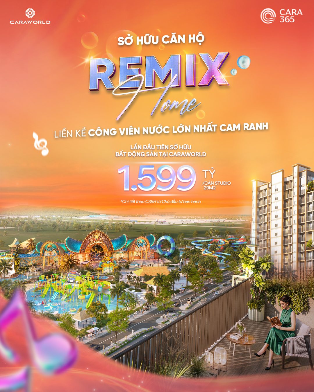Giá căn hộ Cara365 từ 1.599 tỷ — Remix Home CaraWorld