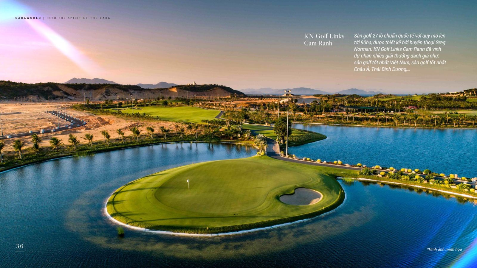 KN Golf Links sân golf 27 lỗ Greg Norman chuẩn quốc tế CaraWorld Cam Ranh
