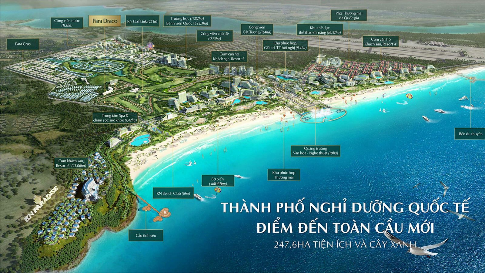 Vị trí Para Draco trong tổng thể CaraWorld Cam Ranh
