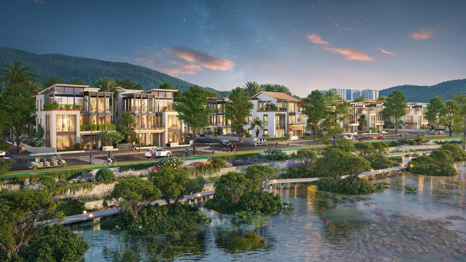 Biệt thự villa ven sông thấp tầng Charmora City Nha Trang