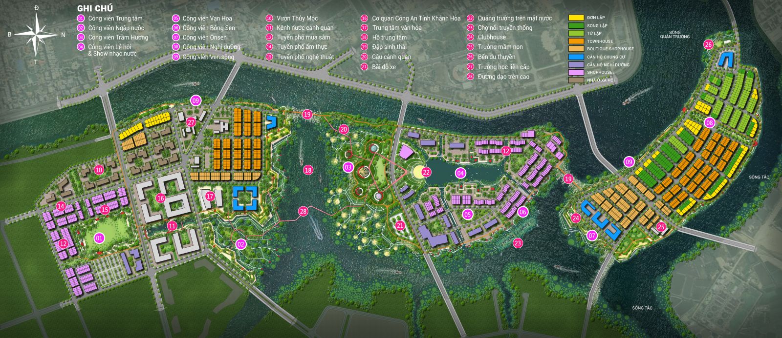 Mặt bằng tổng thể quy hoạch 3 đảo Charmora City Nha Trang