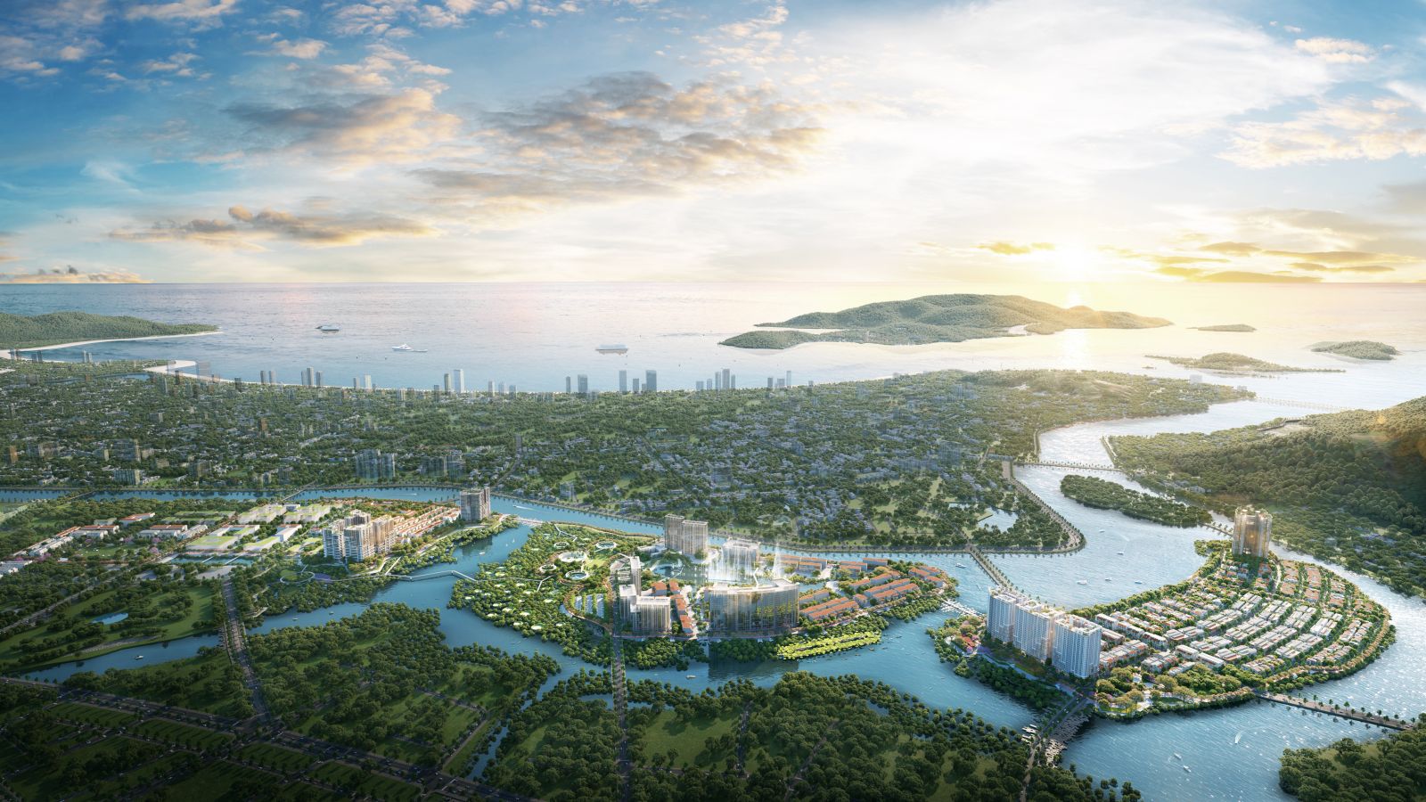 Phối cảnh đảo Uptown Charmora City Nha Trang